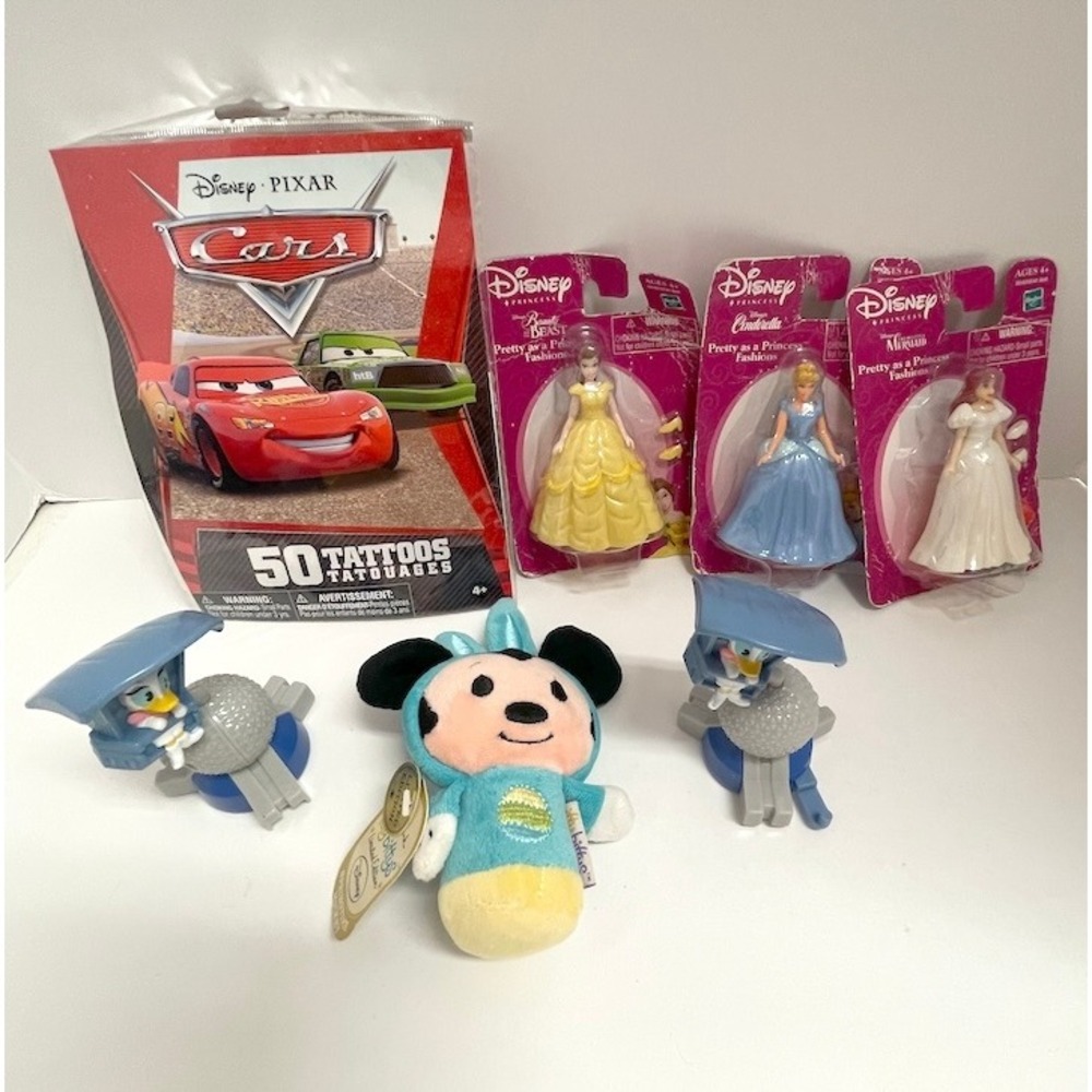 Disney Pixar Lot Princess‎ Cake Toppers Car Tattoos Daisy Duck Mickey Plush A